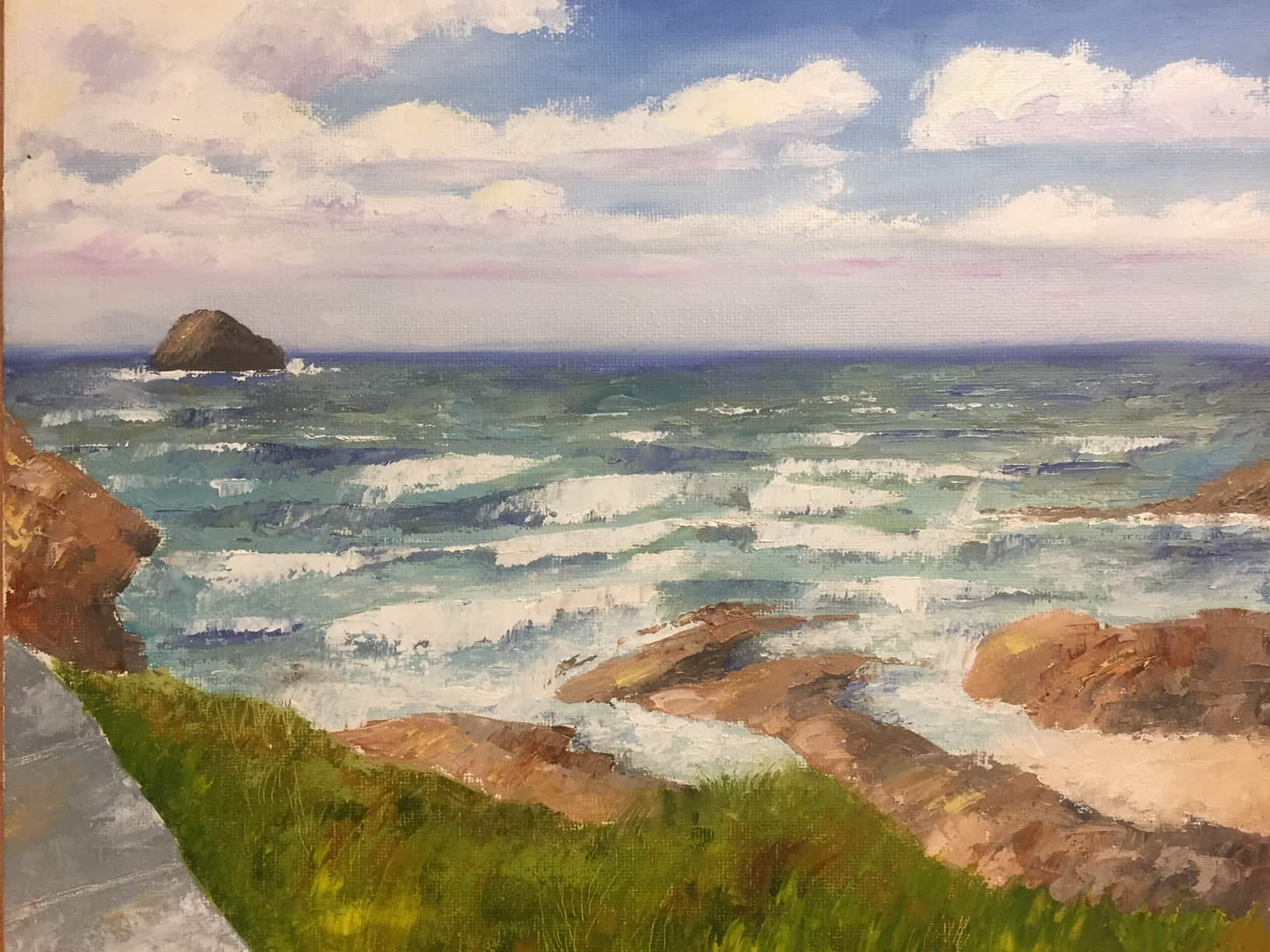 Trebarwith strand in oil